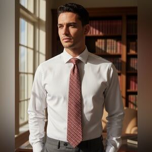 NEW BOCARA VINTAGE SILK TIE Red Maroon FAST SHIPPING 1373-13